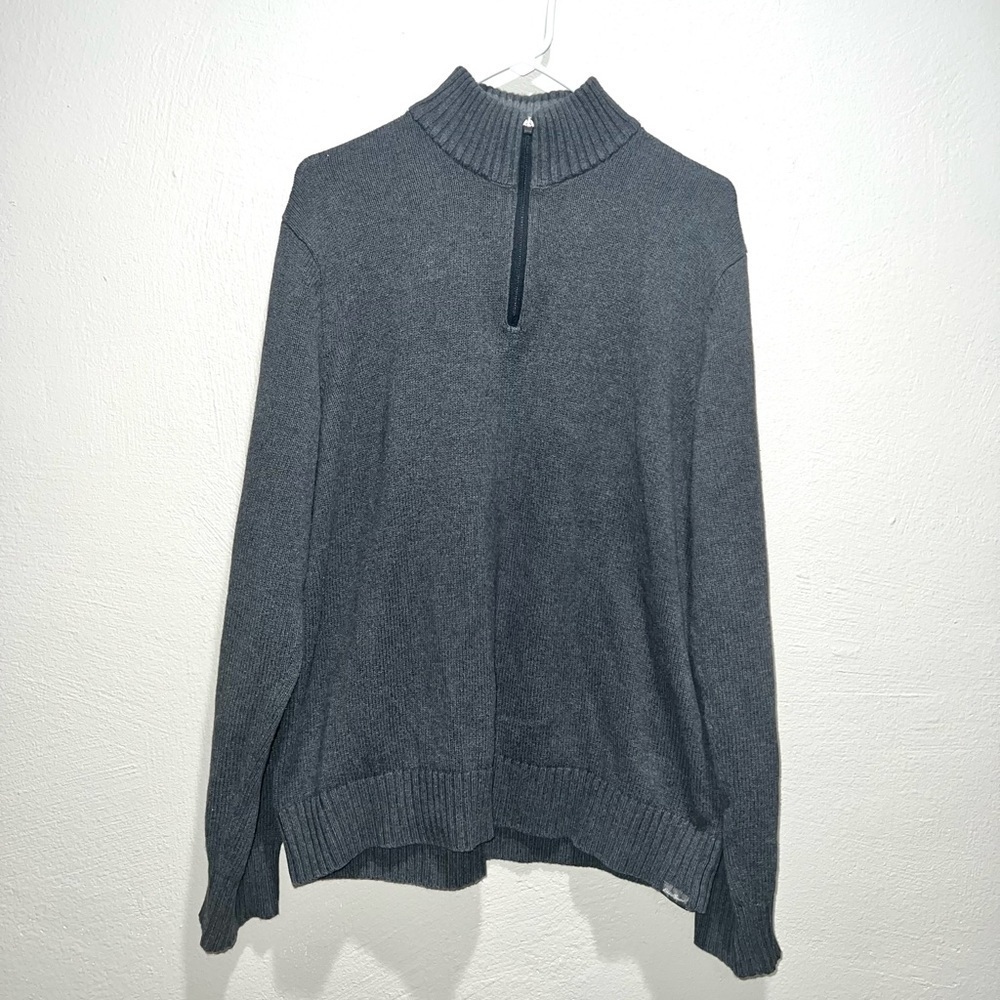 Eddie Bauer Gray 1/4 Zip Sweater